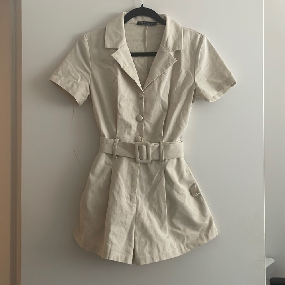 Short cream onesie